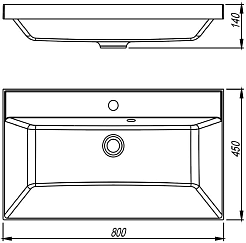 Style Line Тумба с кварцевой раковиной жасмин Манхэттен 80 Plus эмаль графит матовая – фотография-5